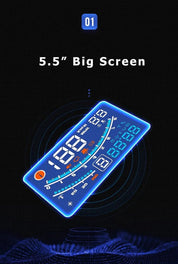 Car Head-Up Display Speedometer
