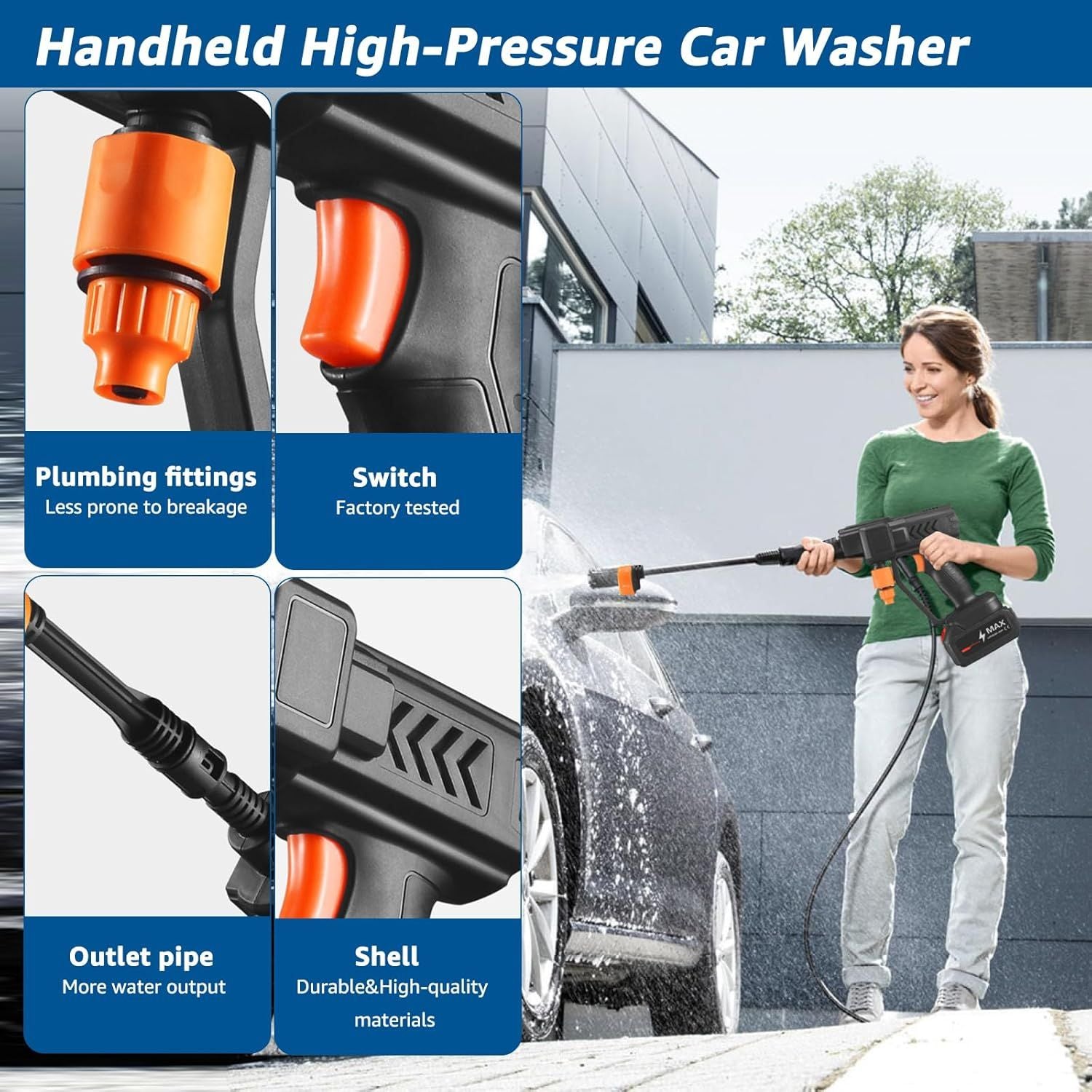 Cordless High Pressure Water Gun - 21V