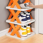 X-Shaped 5-Tier Shoe Rack
